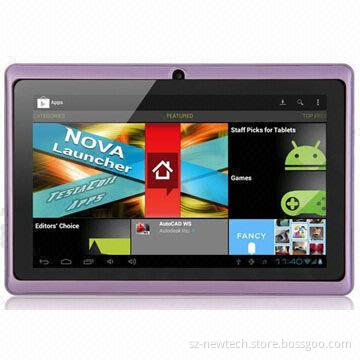 Cheapest 7-inch Android Tablet PC with 512MB RAM/4GB Flash, Supports Dual Camera and Wi-Fi